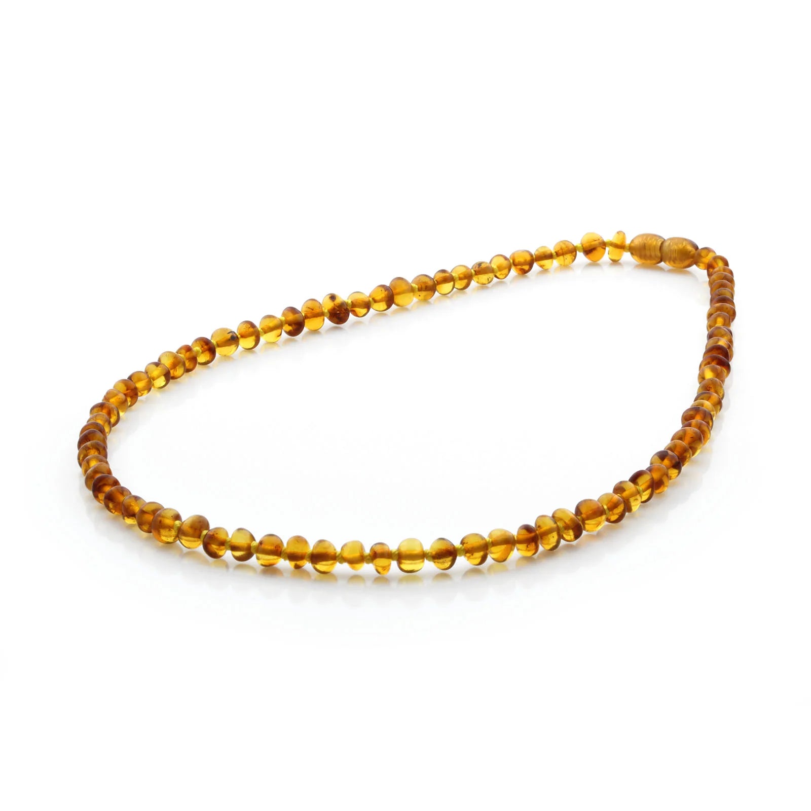 Adult Baltic Amber Necklace. Baroque Light Cognac 5mm - BA119