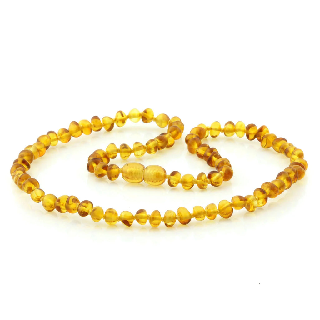 Adult Baltic Amber Necklace. Baroque Light Cognac 5mm - BA120