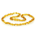 Adult Baltic Amber Necklace. Baroque Light Cognac 5mm - BA120