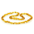 Adult Baltic Amber Necklace. Baroque Light Cognac 5mm - BA120