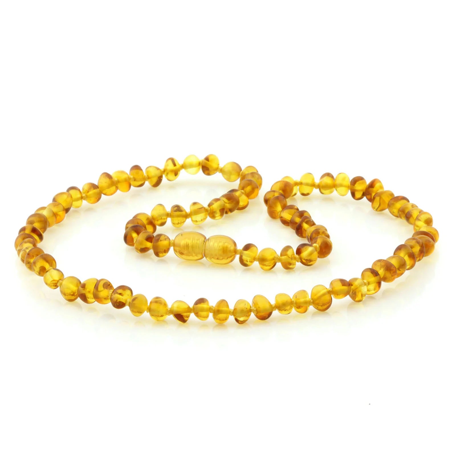 Adult Baltic Amber Necklace. Baroque Light Cognac 5mm - BA120