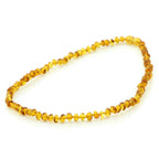 Adult Baltic Amber Necklace. Baroque Light Cognac 5mm - BA120