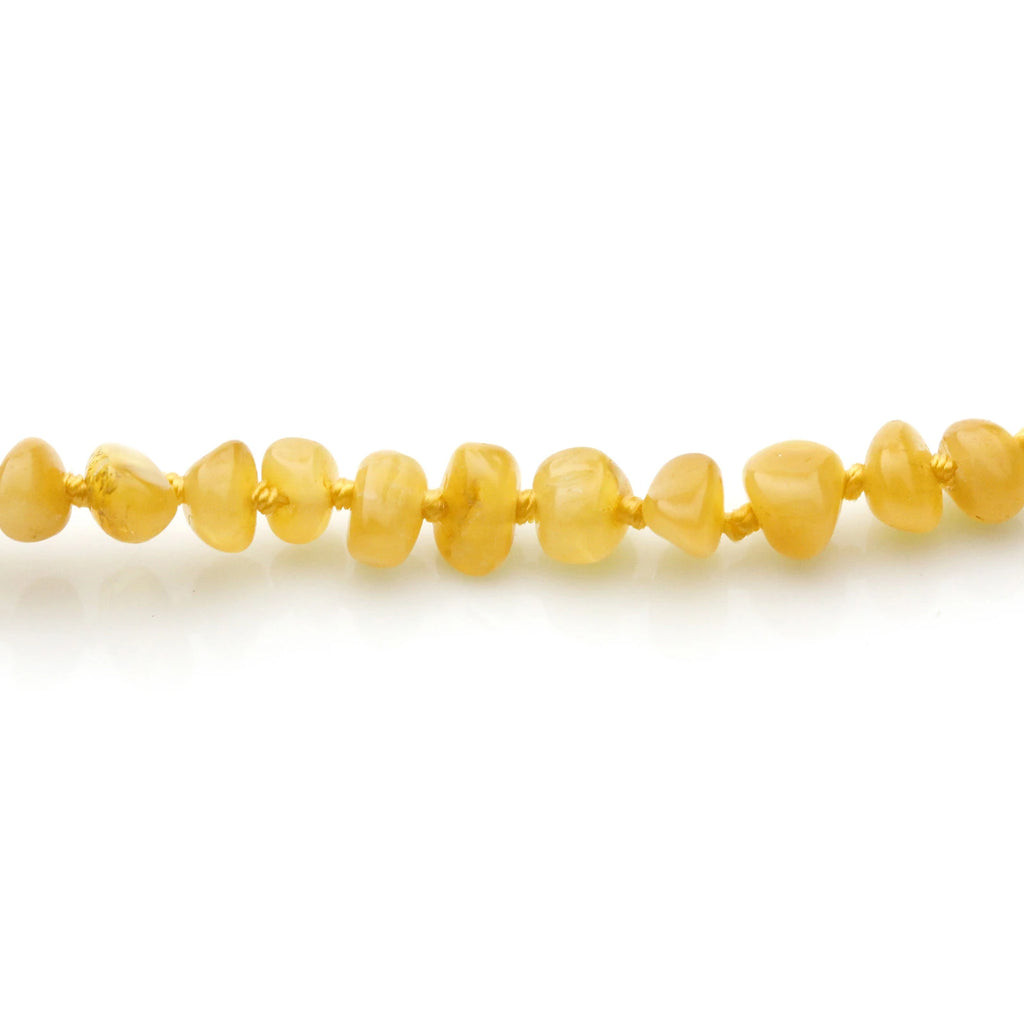 Baltic Amber Teething Necklace. Baroque Milky Yellow 5mm - BA10