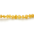 Baltic Amber Teething Necklace. Baroque Milky Yellow 5mm - BA10