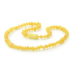 Baltic Amber Teething Necklace. Baroque Milky Yellow 4mm - BA59