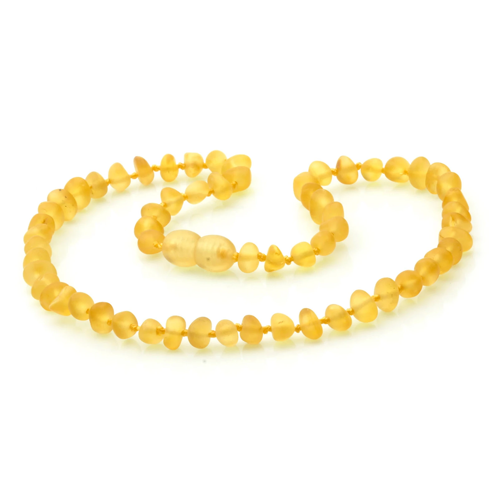 Baltic Amber Teething Necklace. Baroque Yellow 5mm - BA31