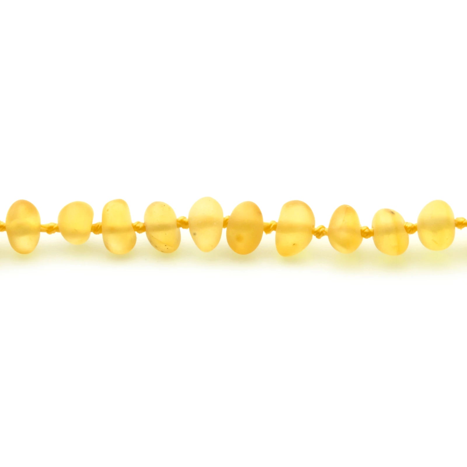 Baltic Amber Teething Necklace. Baroque Yellow 5mm - BA31