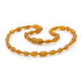 Baltic Amber Teething Necklace. Olive Light Cognac Rough 5mm - OL17