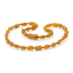 Baltic Amber Teething Necklace. Olive Light Cognac Rough 5mm - OL17
