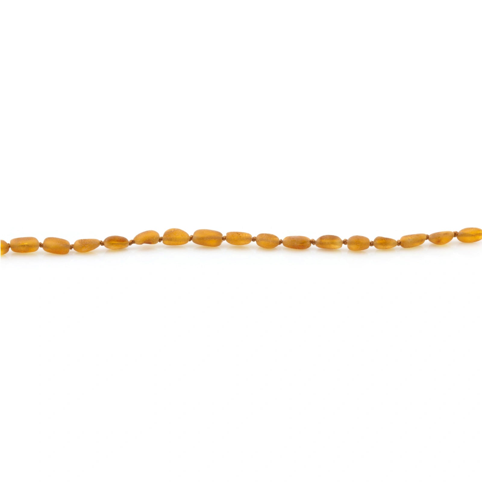 Baltic Amber Teething Necklace. Olive Light Cognac Rough 5mm - OL17