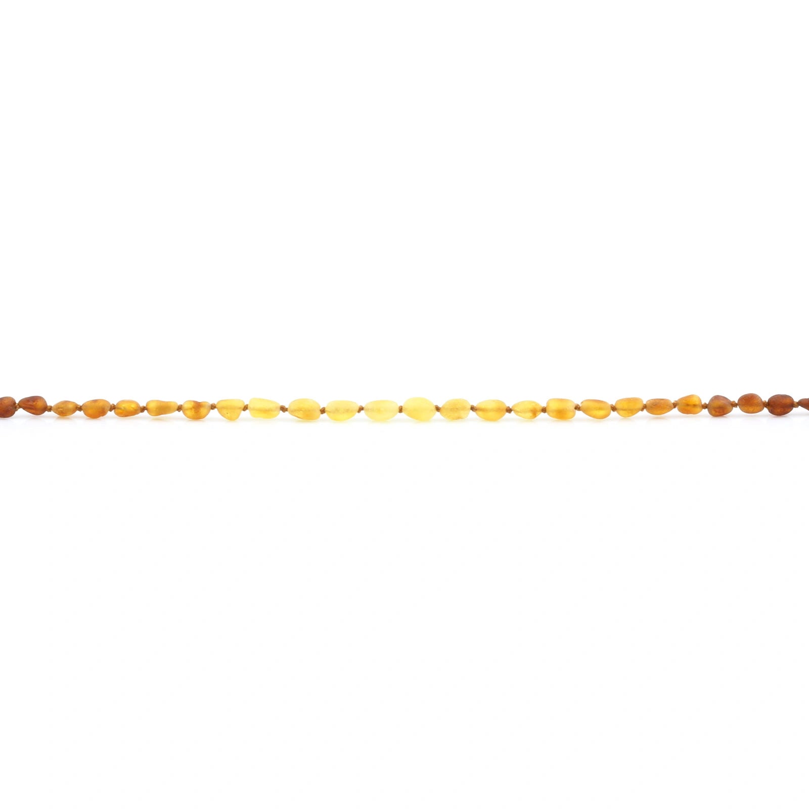 Baltic Amber Teething Necklace. Olive Rainbow Rough 5mm - OL16