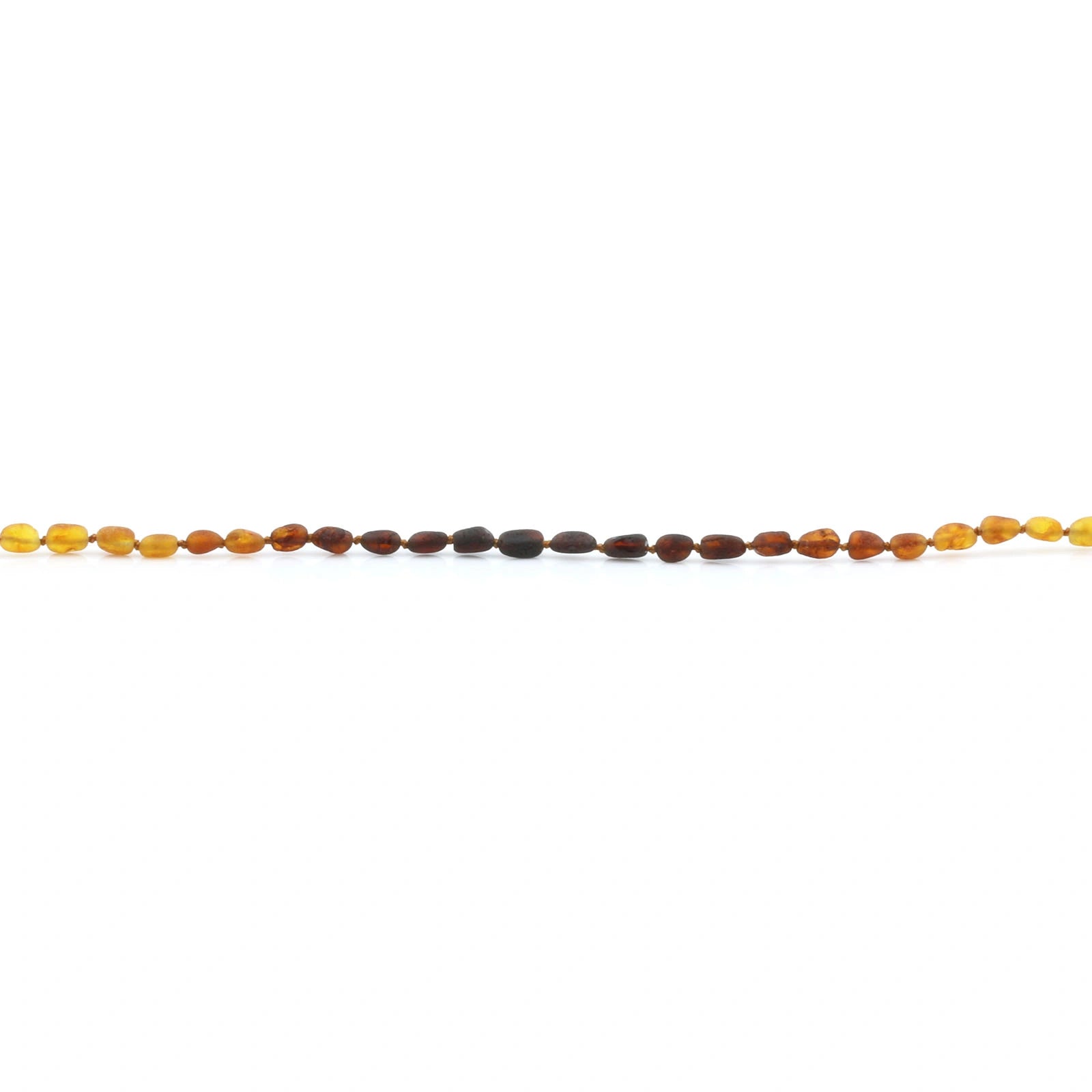 Baltic Amber Teething Necklace. Olive Rainbow Rough 5mm - OL15
