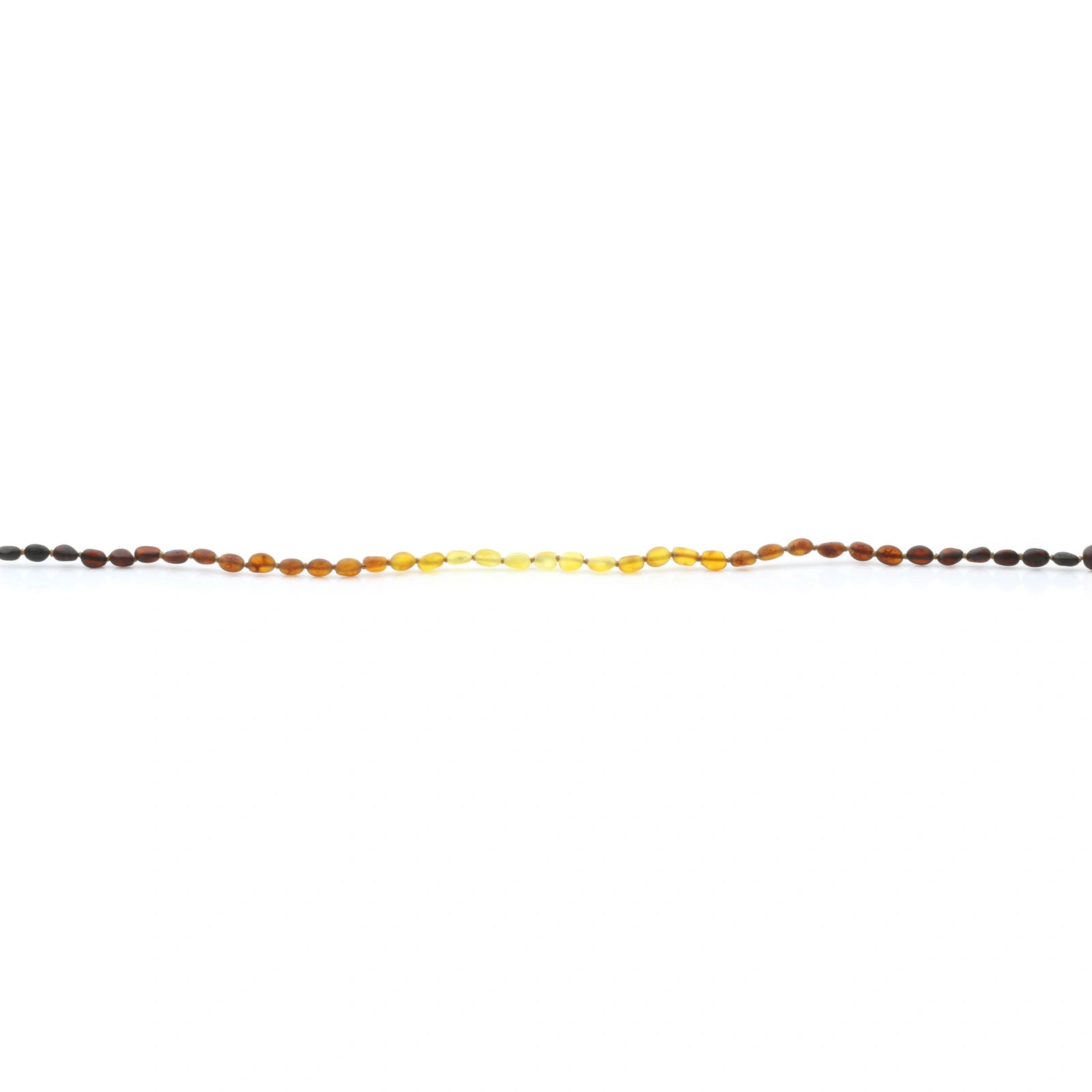 Baltic Amber Teething Necklace. Olive Rainbow Matte 5mm - OL9