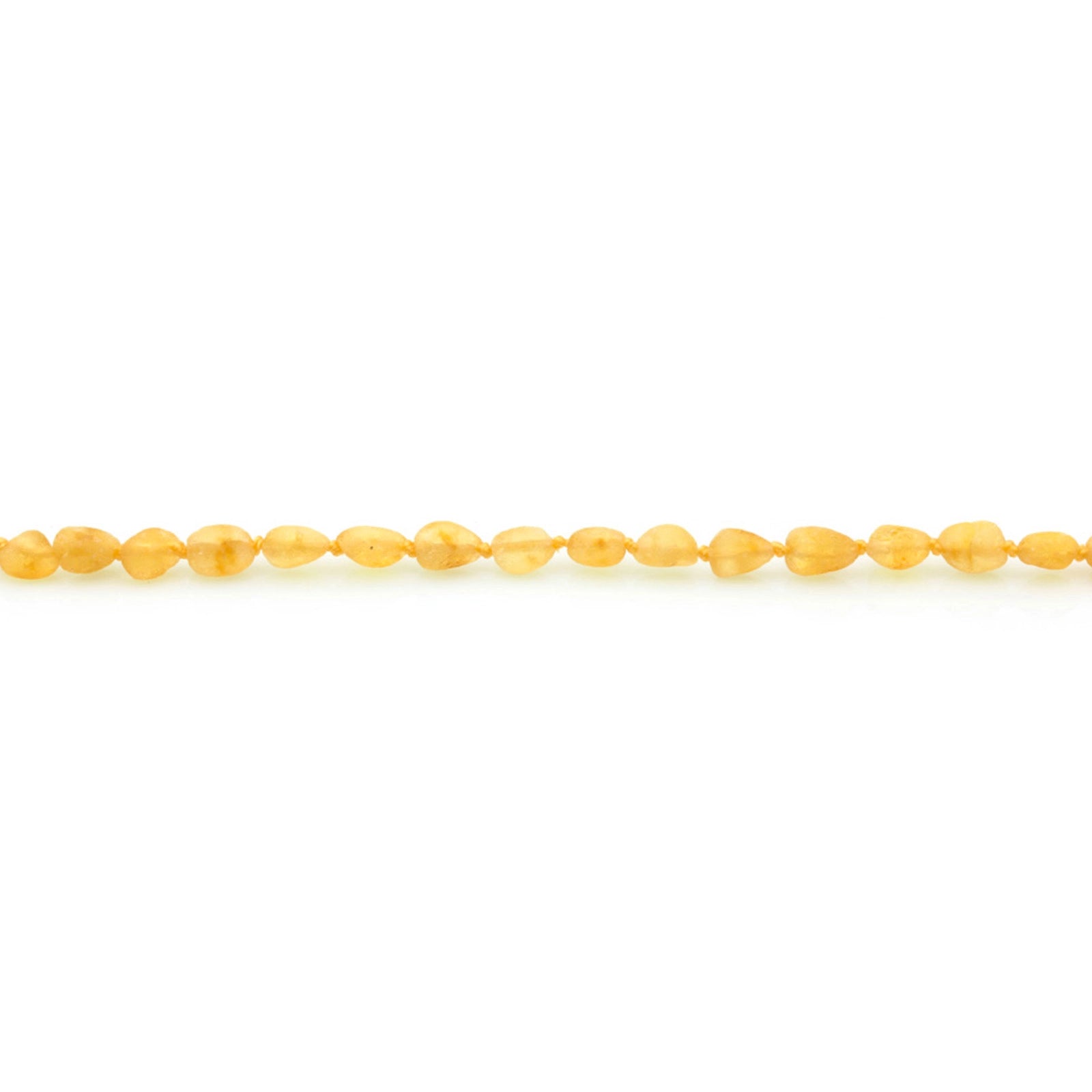 Baltic Amber Teething Necklace. Olive Yellow Rough 5mm - OL18