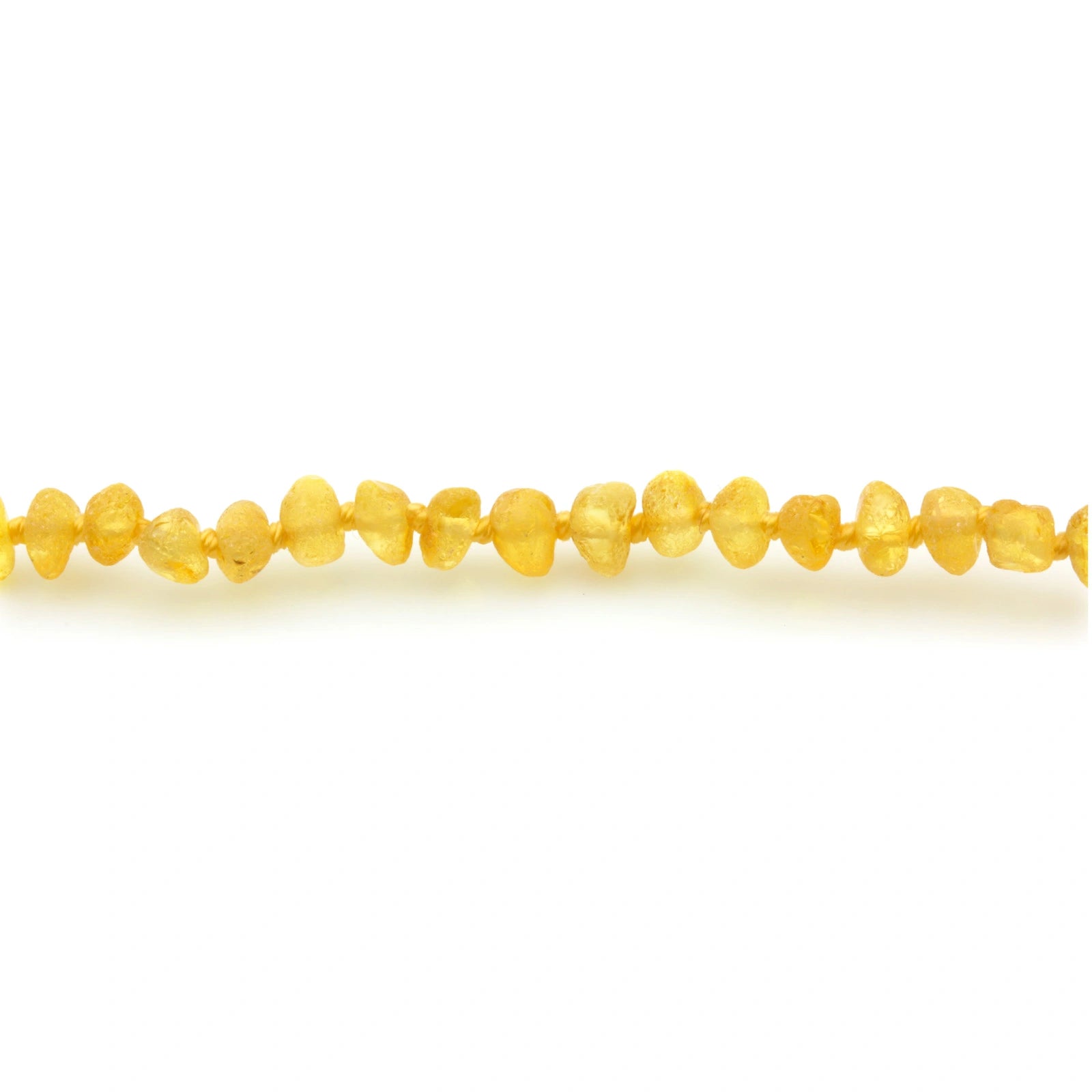 Baltic Amber Teething Necklace. Baroque Yellow 4mm - BA60