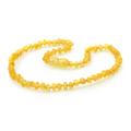 Baltic Amber Teething Necklace. Baroque Yellow 4mm - BA60