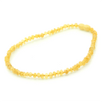 Baltic Amber Teething Necklace. Baroque Milky Yellow 4mm - BA46