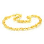 Baltic Amber Teething Necklace. Baroque Milky Yellow 4mm - BA46