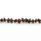 Baltic Amber Teething Necklace. Roundel Dark Cognac Glossy 4mm - RO100