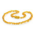 Baltic Amber Teething Necklace. Baroque Light Cognac 4mm - BA62