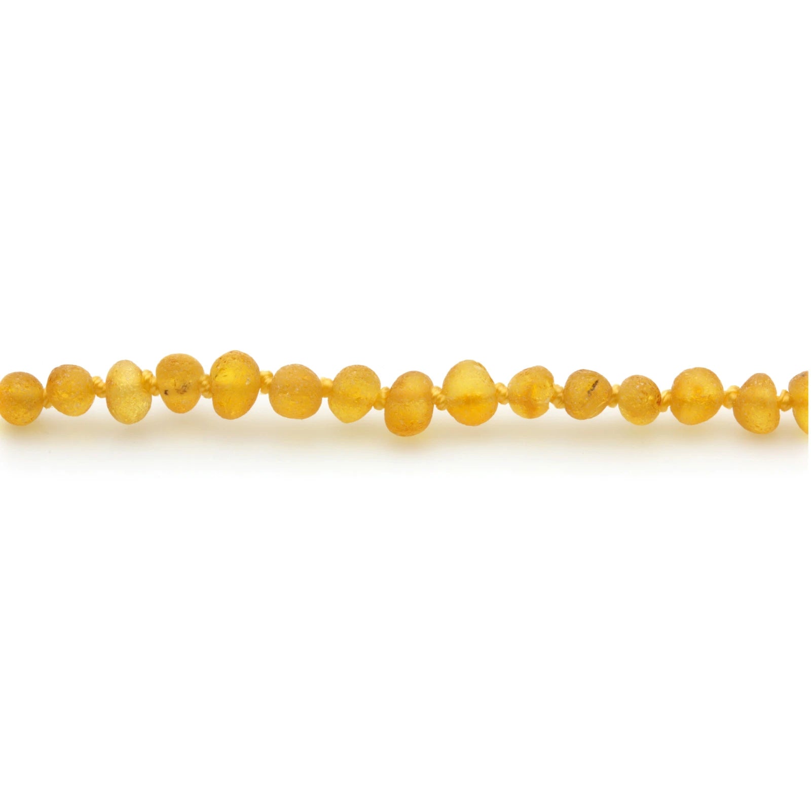 Baltic Amber Teething Necklace. Baroque Light Cognac 4mm - BA62