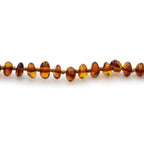 Baltic Amber Teething Necklace. Roundel Cognac 5mm - RO7