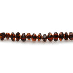 Baltic Amber Teething Necklace. Roundel Dark Cognac 5mm - RO55