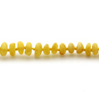 Baltic Amber Teething Necklace. Roundel Milky Yellow 5mm - RO12