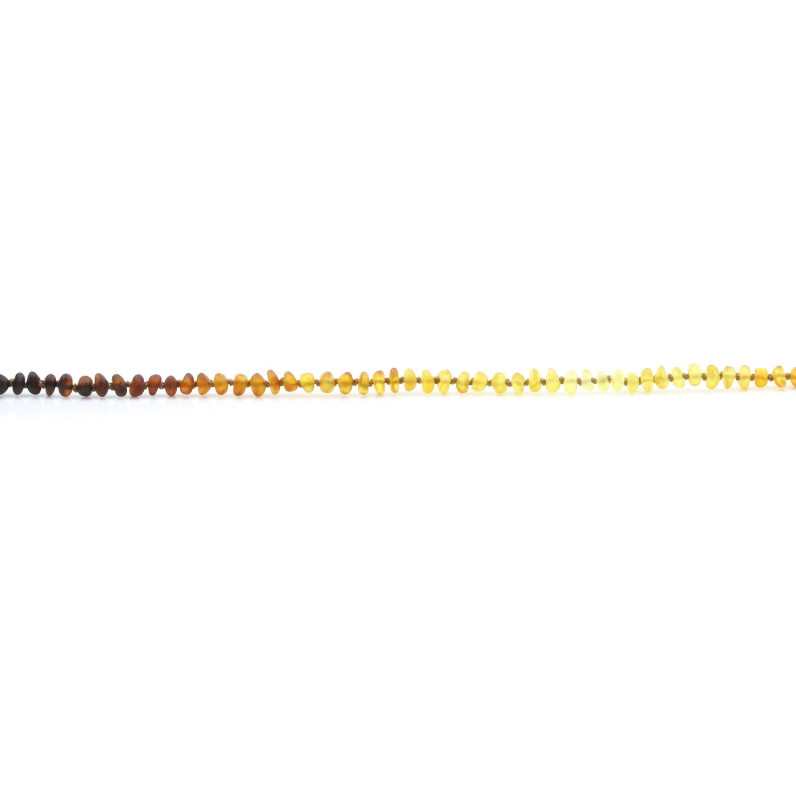 Baltic Amber Teething Necklace. Roundel Rainbow 5mm - RO11