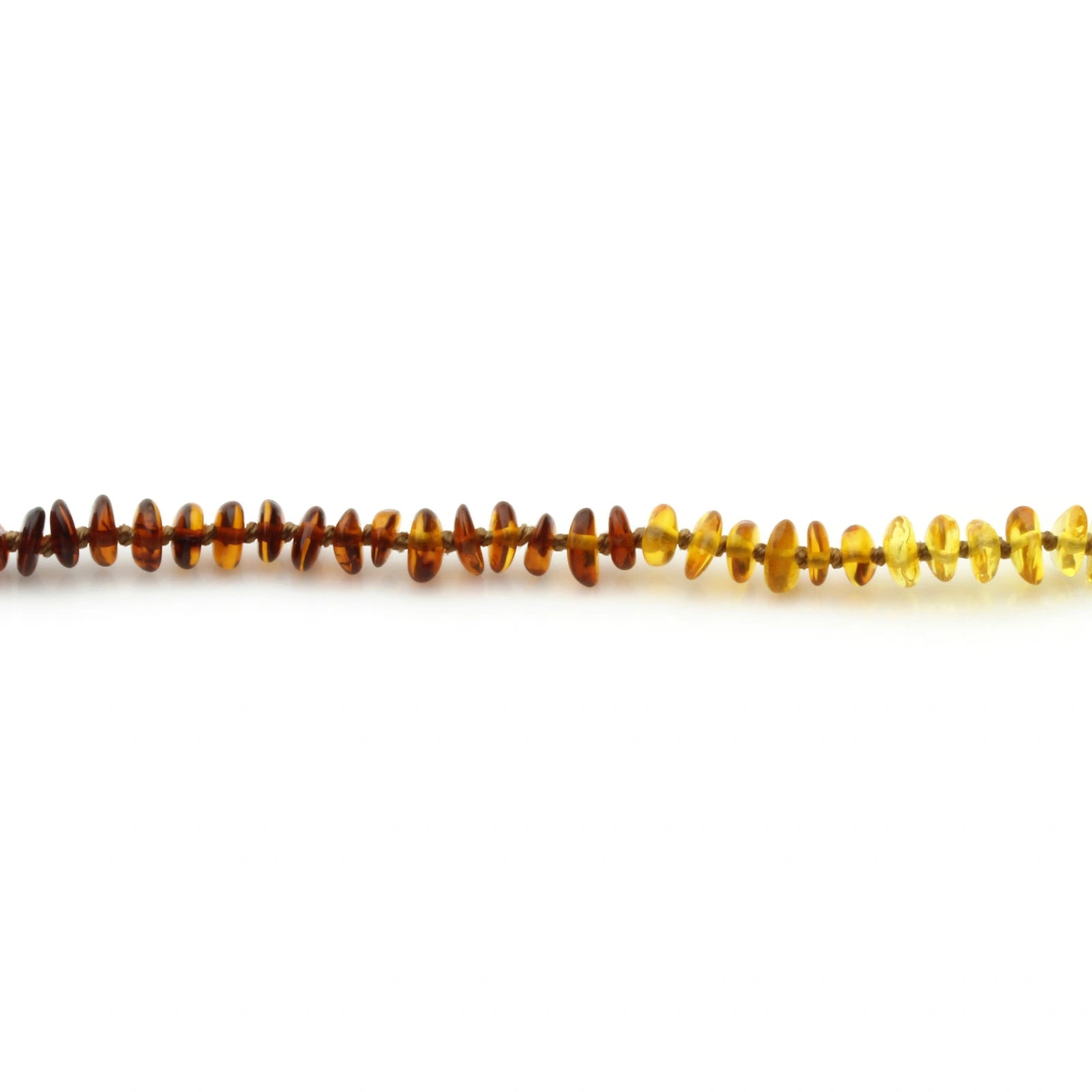 Adult Baltic Amber Necklace. Roundel Rainbow 5mm - RO58