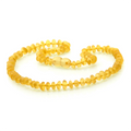 Baltic Amber Teething Necklace. Roundel Yellow 5mm - RO15