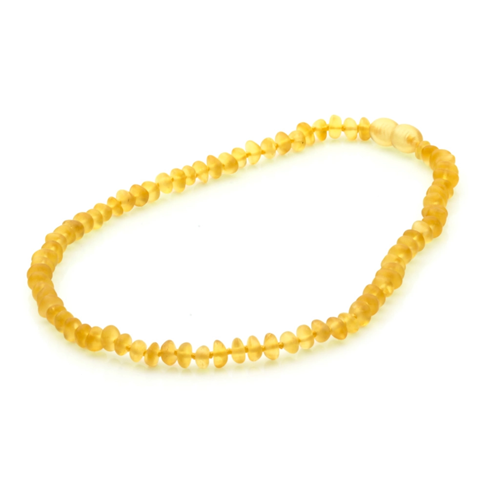 Baltic Amber Teething Necklace. Roundel Yellow 5mm - RO15