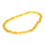 Baltic Amber Teething Necklace. Roundel Yellow 5mm - RO15