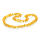 Baltic Amber Teething Necklace. Roundel Yellow 5mm - RO22