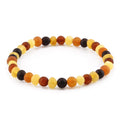 Adult Baltic Amber Bracelet. Baroque Multicolour 5mm - XB54M2M
