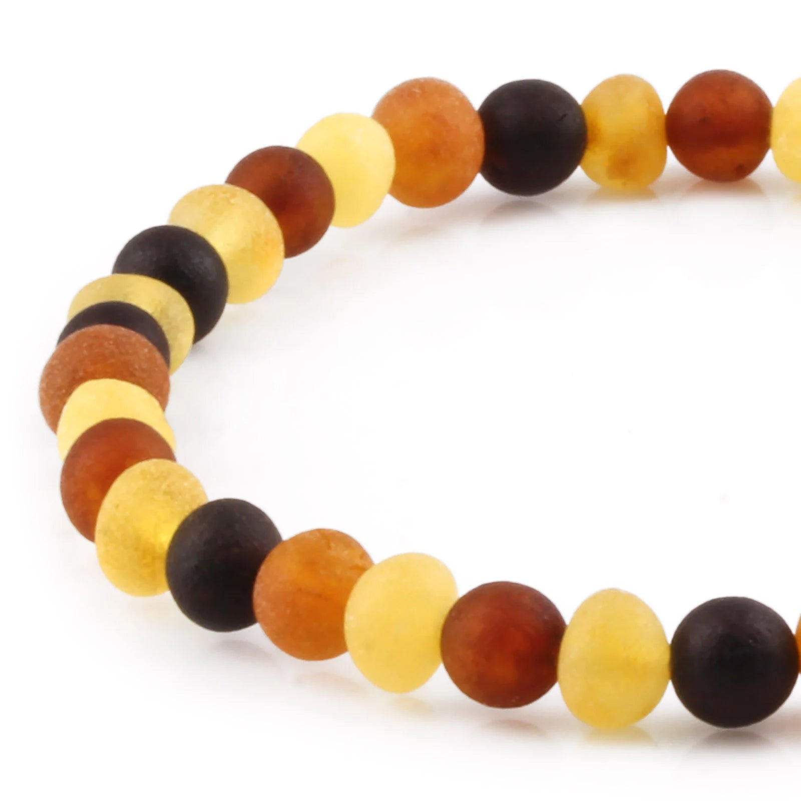 Adult Baltic Amber Bracelet. Baroque Multicolour 5mm - XB54M2M