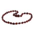 Baltic Amber Teething Necklace. Olive Dark Cognac 5mm - XO54DC
