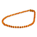 Natural Baltic Amber Junior Necklace. Baroque Light Cognac 5mm - XB54LCM-Y
