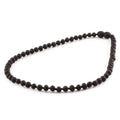 Natural Baltic Amber Junior Necklace. Baroque Black 5mm - XB54BM