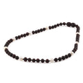 Baltic amber baroque junior necklace with freshwater pearl, 38cm
