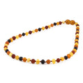 Natural Baltic Amber Junior Necklace. Baroque Multicolour 5mm - XB54MM