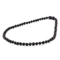 Natural Baltic Amber Junior Necklace. Baroque Black 5mm - XB54B