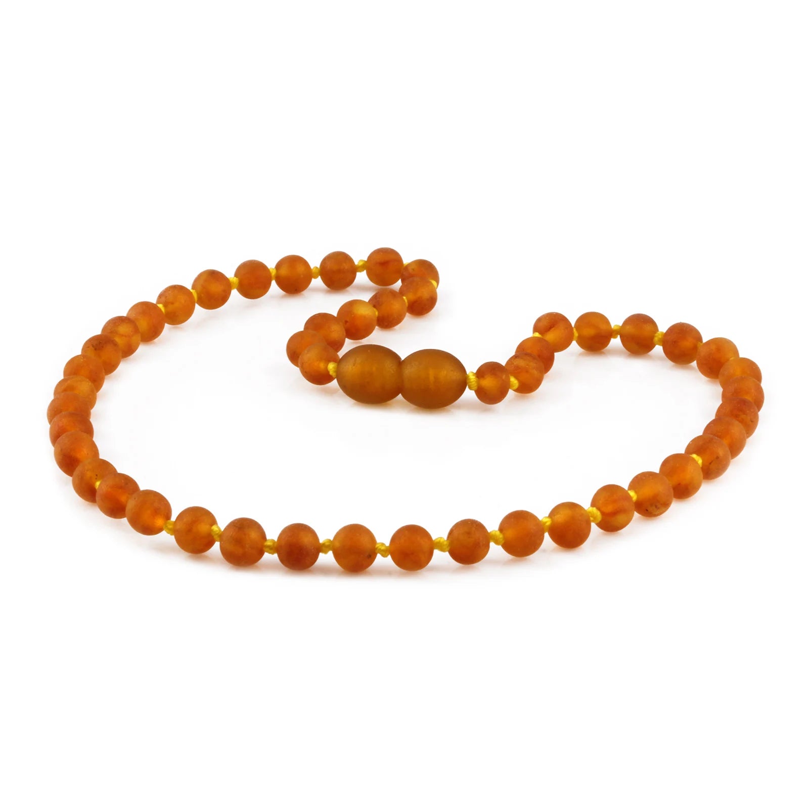Baltic Amber Teething Necklace. Baroque Light Cognac 5mm - XB54LCM-Y