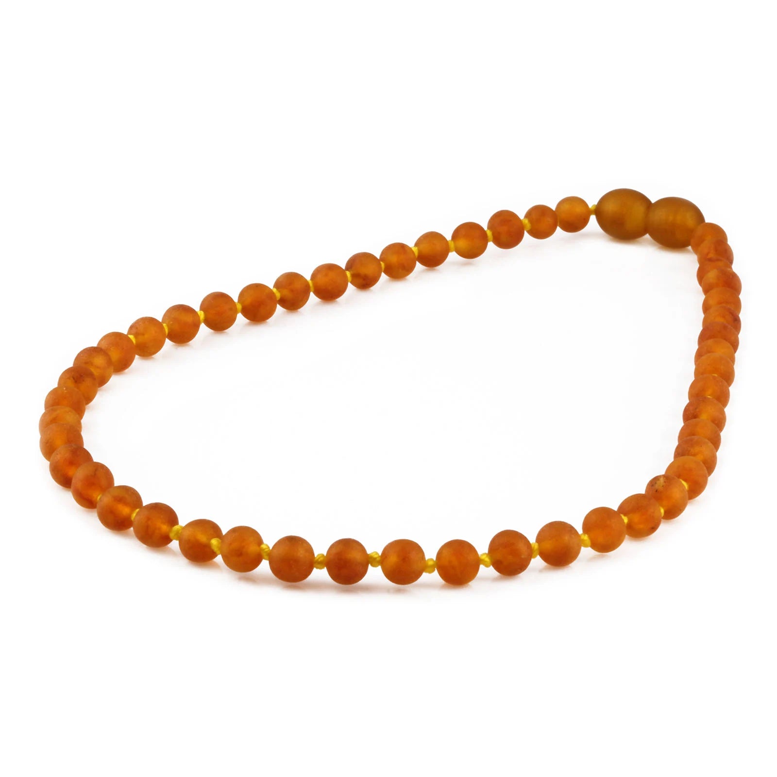 Baltic Amber Teething Necklace. Baroque Light Cognac 5mm - XB54LCM-Y