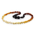 Baltic Amber Teething Necklace. Baroque Rainbow 5mm - BA2