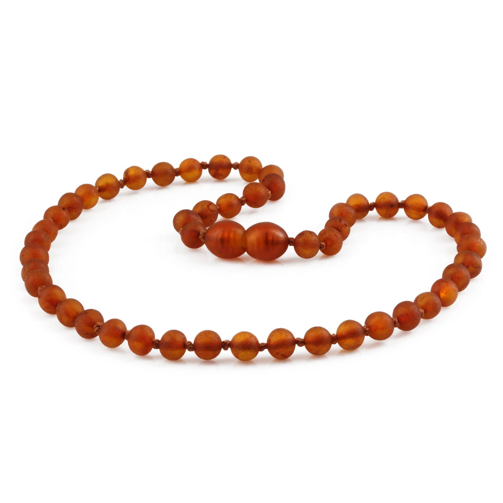 Baltic Amber Teething Necklace. Baroque Light Cognac 5mm - XB54LCM