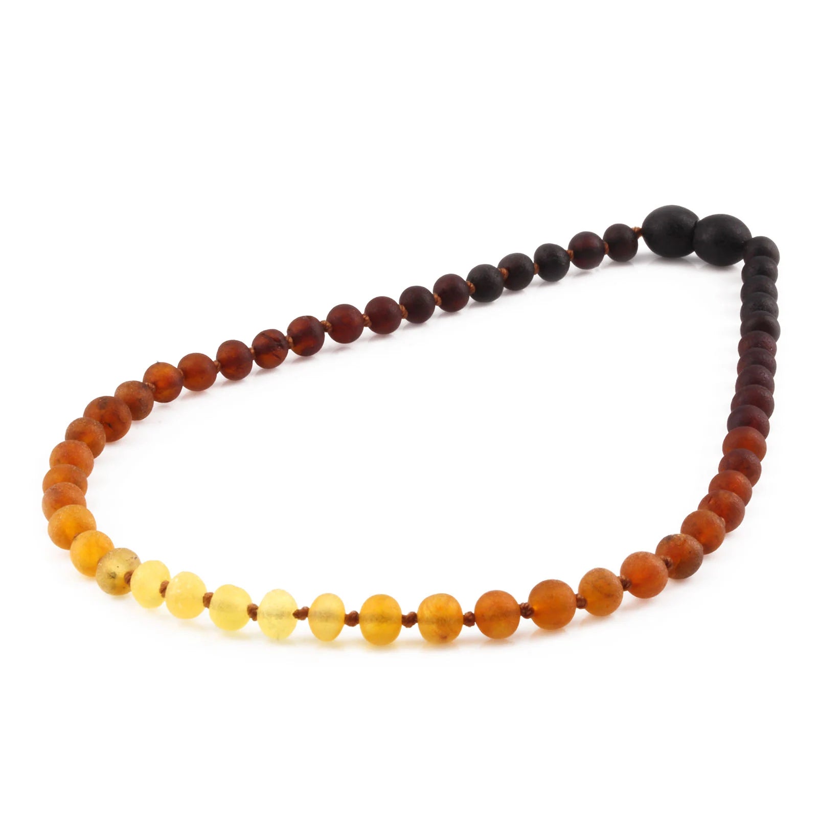 Baltic Amber Teething Necklace. Baroque Rainbow 5mm - BA27