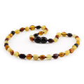 Baltic Amber Teething Necklace. Olive Multicolour 5mm - XO54M2