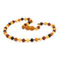 Baltic Amber Teething Necklace. Baroque Multicolour 5mm - XB54MM
