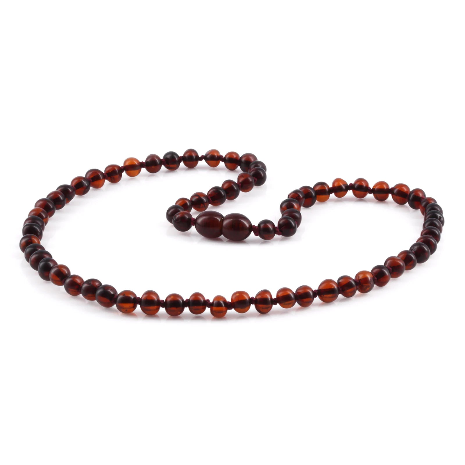 Adult Baltic Amber Necklace. Baroque Dark Cognac 5mm - XB54DC